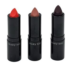 Mary Kay Matte Lipsticks Set of 3 Orange Mio, Bellissimo Nude & Puro Mirtillo